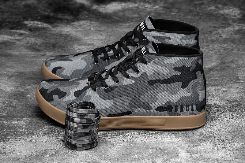 Men's Nobull Camo Canvas Mid Trainers Camo | SG S2274G